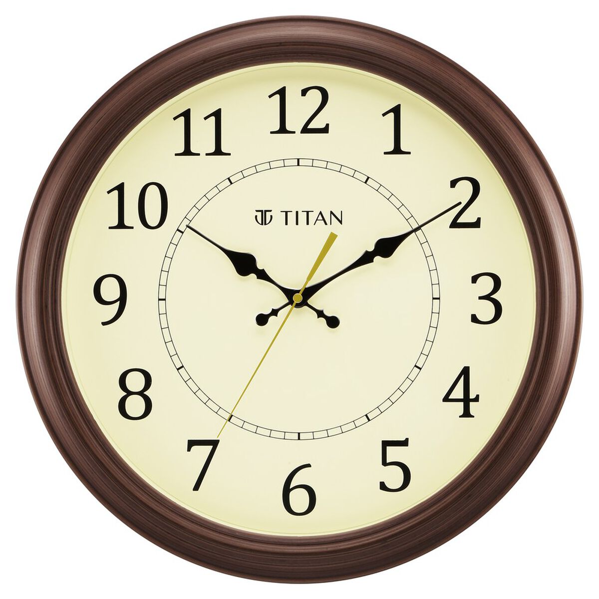 Titan Classic 42 cm Off-White Wall Clock: Silent Serenity 2