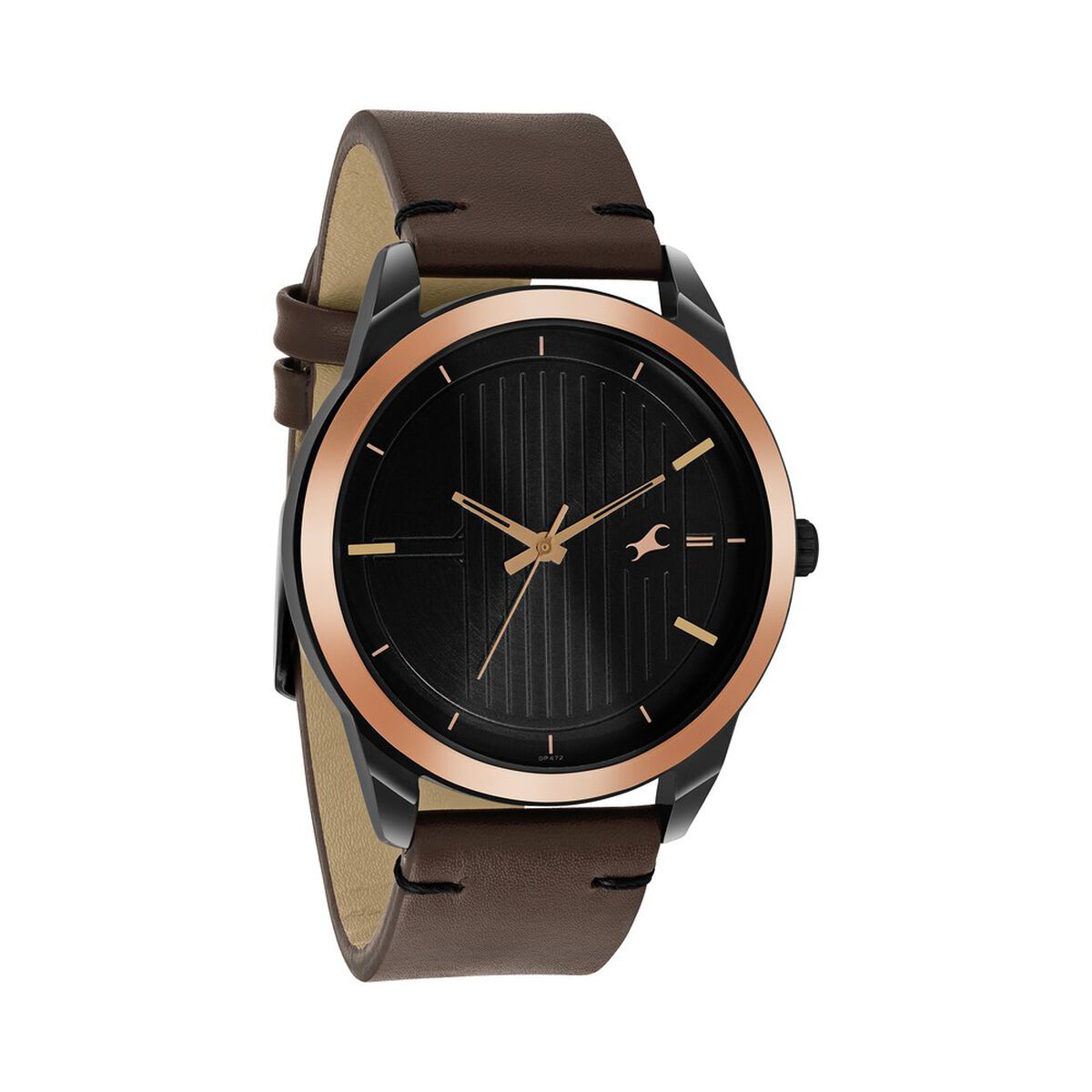 Fastrack Stunners Quartz Analog Black dial Leather Strap Watch for Guys 2