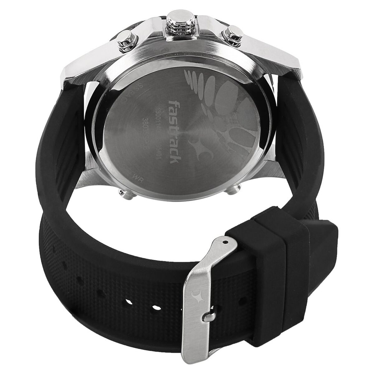Fastrack Quartz Analog Digital Black Dial Silicone Strap Watch for Guys 4