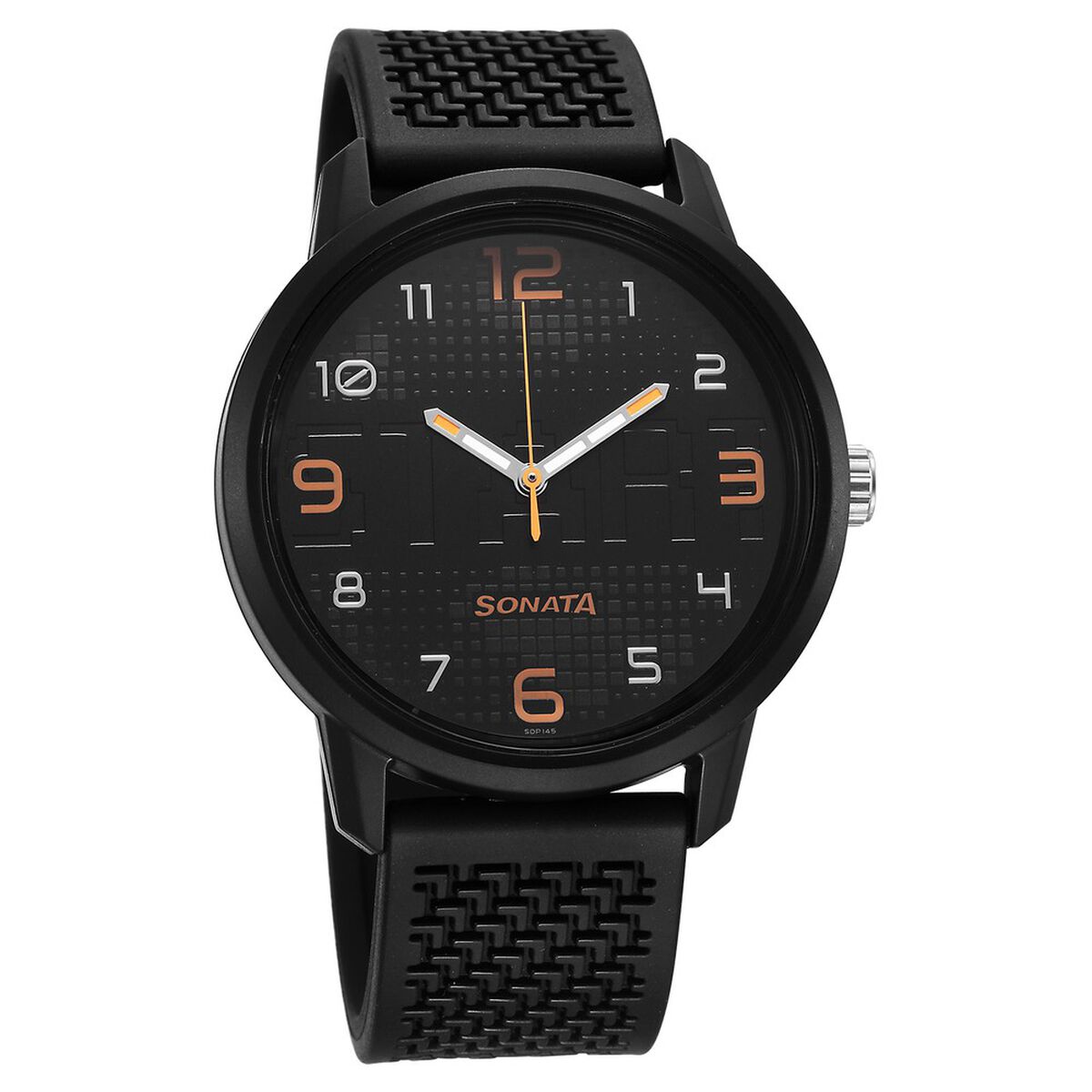 Sonata Volt Quartz Analog Black Dial Polyurethane Strap Watch for Men 1