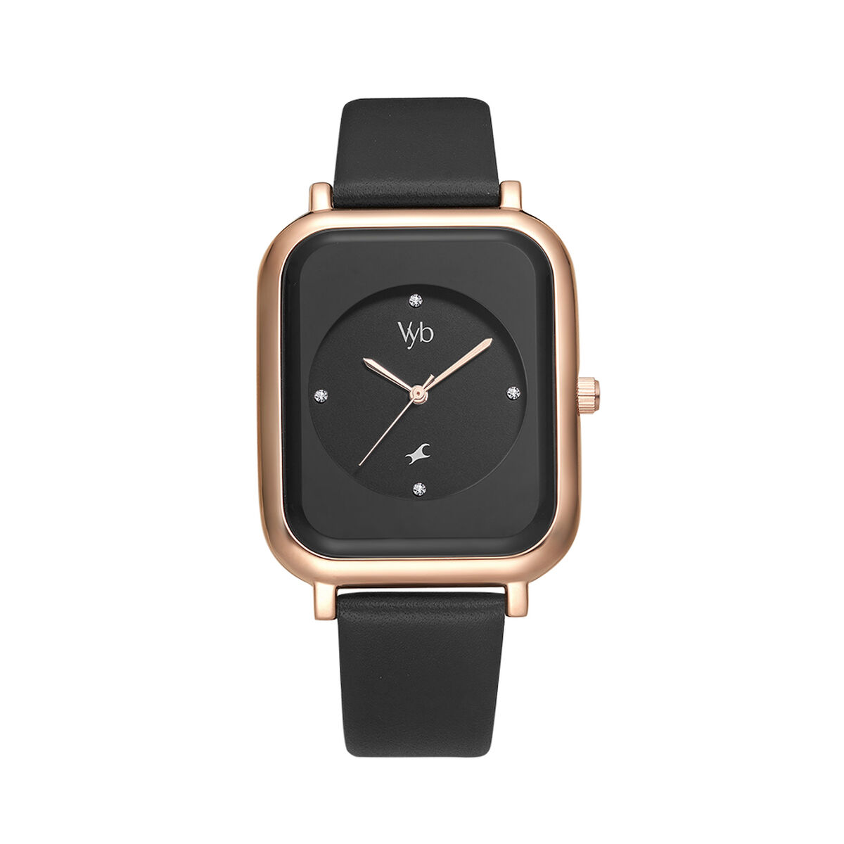 Fastrack Vyb Muse Quartz Analog Black Dial Leather Strap Watch for Girls 1