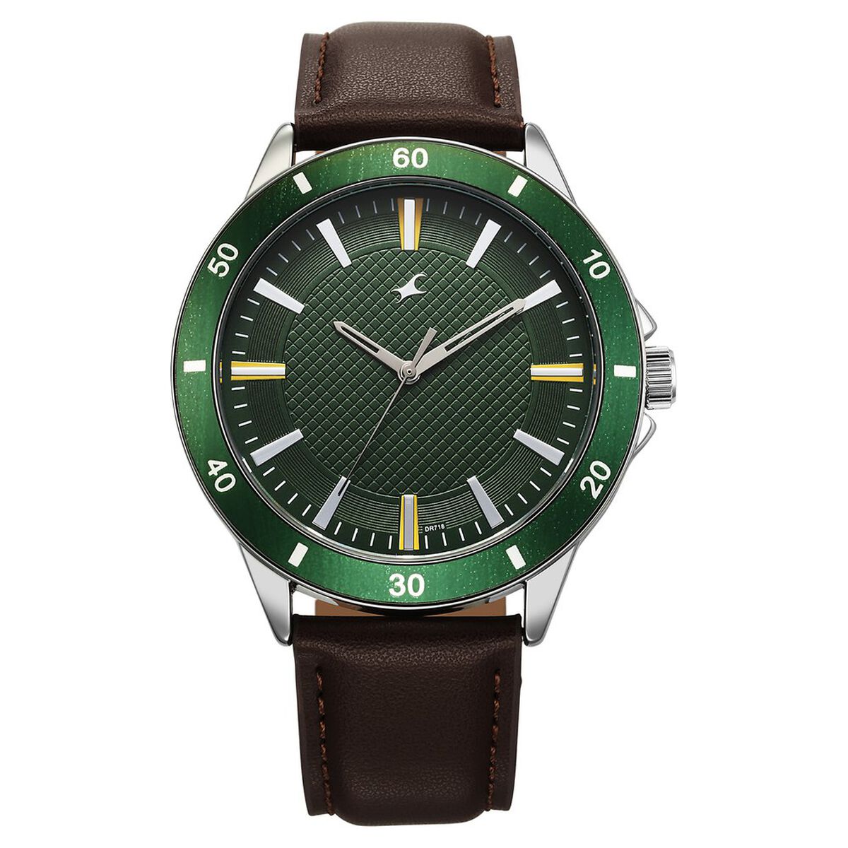 Fastrack Stunners X Quartz Analog Green Dial Leather Strap Watch For Guys 1