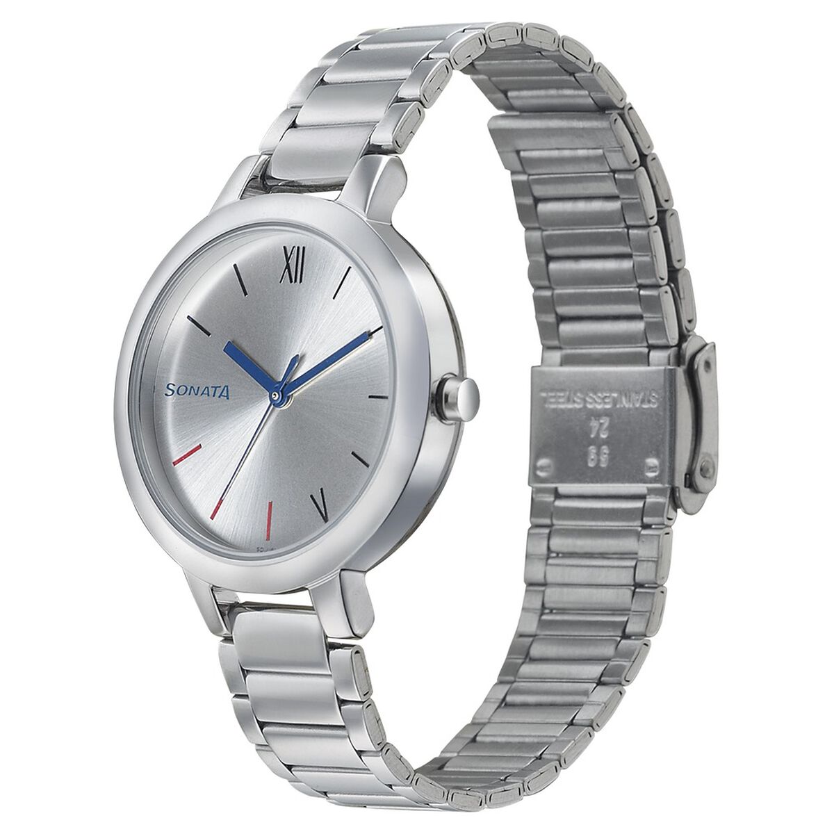 Sonata Quartz Analog Silver Dial Stainless Steel Strap Watch for Women 2