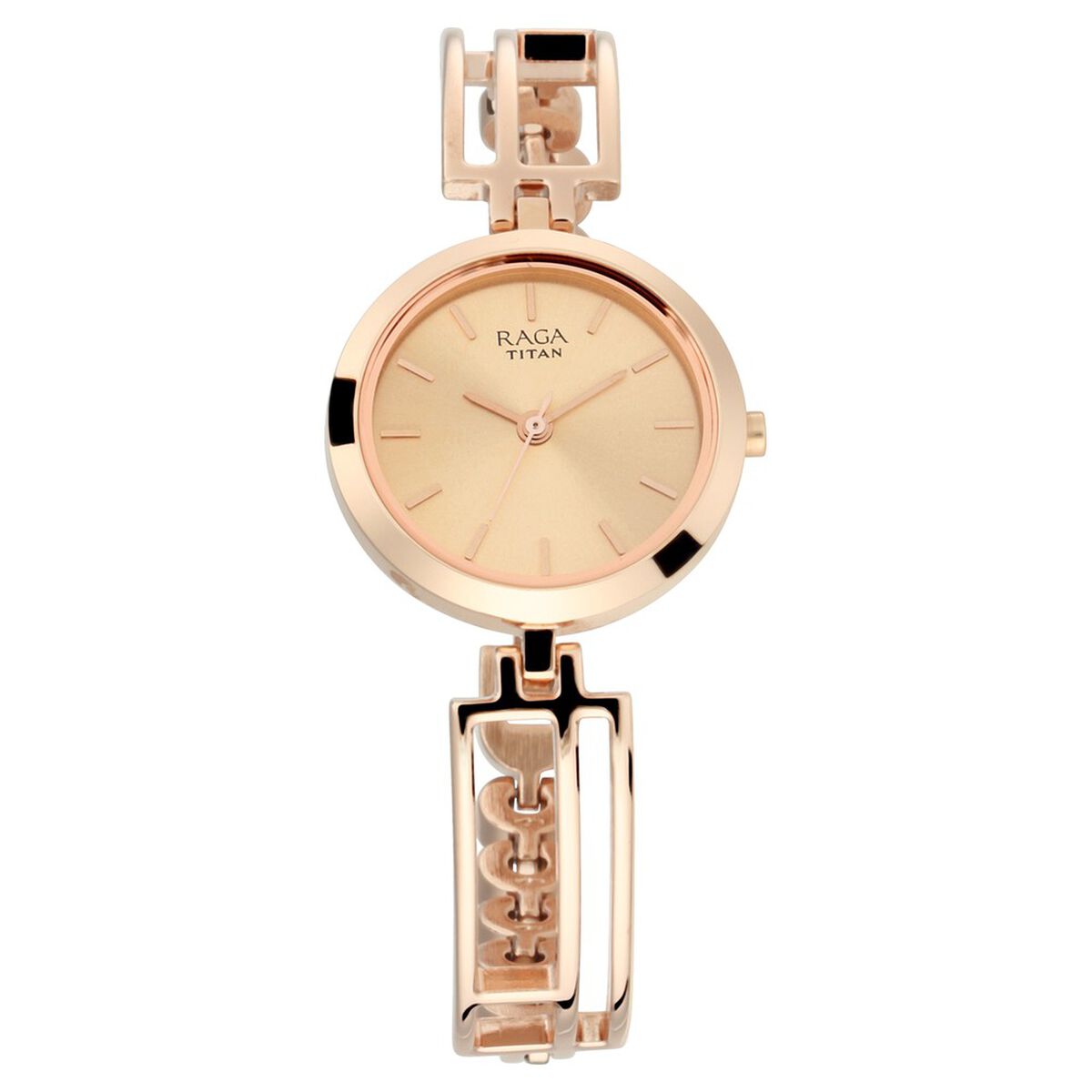 Titan Raga Viva Rose Gold Metal Analog Strap Watch for Women 1