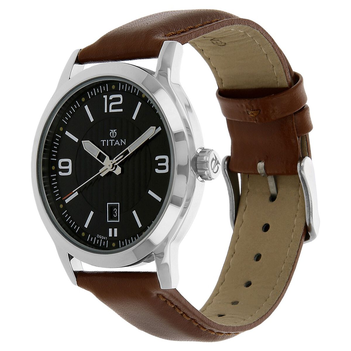 Titan Quartz Analog Black Dial Leather Strap Watch for Men 2
