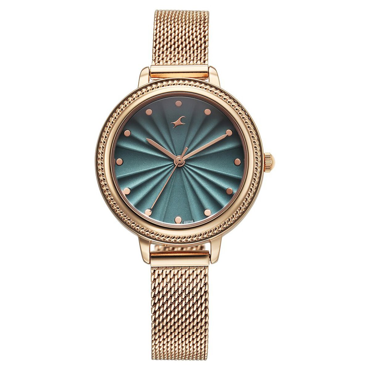 Fastrack Stunners X Quartz Analog Green Dial Stainless Steel Strap Watch For Girls 1
