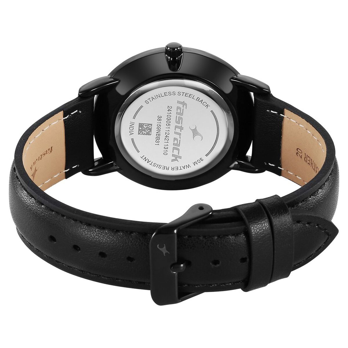 Fastrack Stunners X Quartz Analog Black Dial Leather Strap Watch For Guys 5