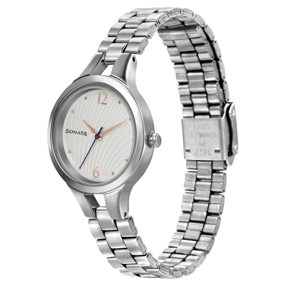 Sonata Workwear White Dial Women Watch With Stainless Steel Strap 2
