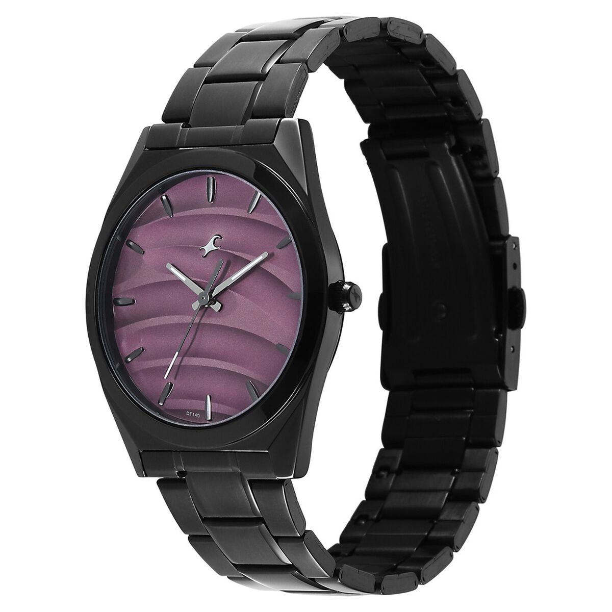 Fastrack Gelato Black metal strap watch with Ice Cola dial for Guys 5