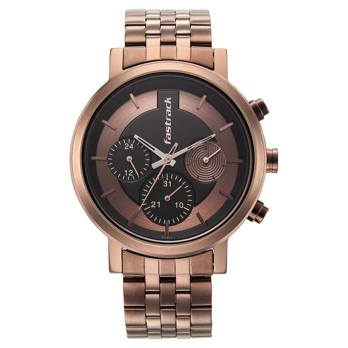 Fastrack Tick Tock Brown Dial Watch for Guys 2