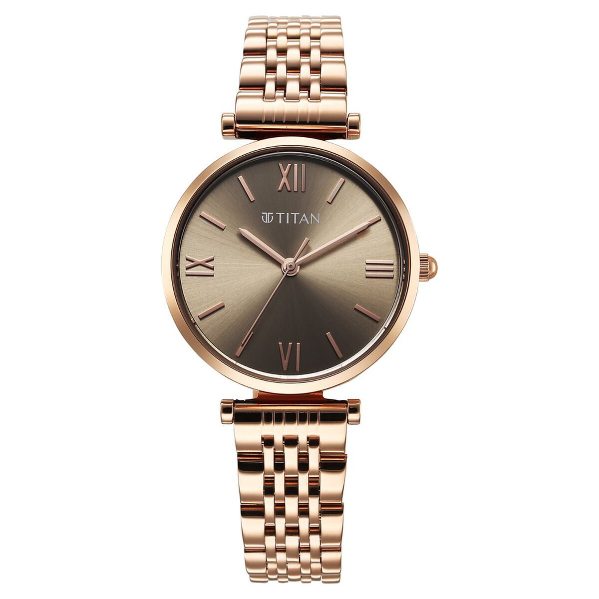 Titan Workmode Quartz Analog Grey Dial Metal Strap watch For Women 1