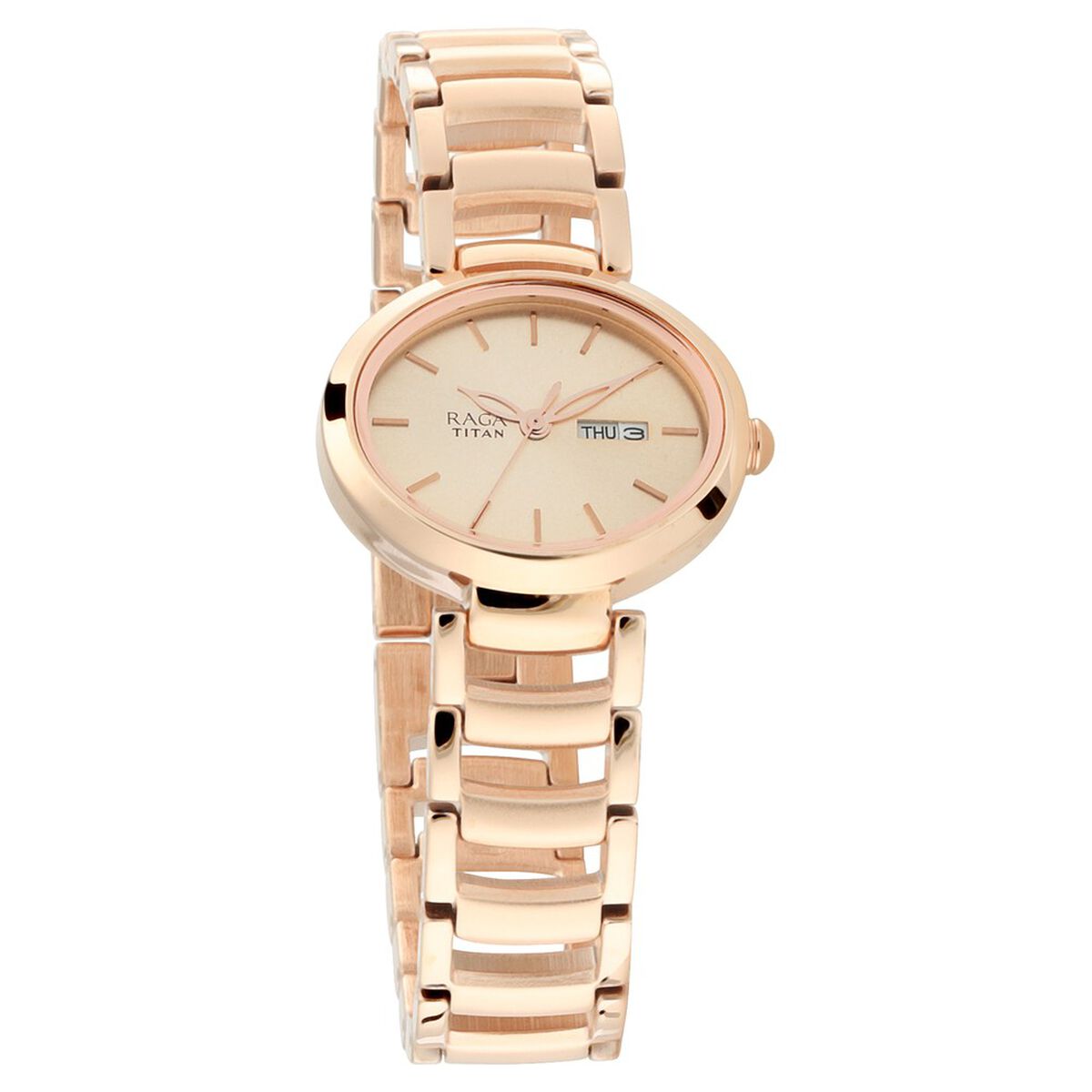 Titan Raga Viva Rose Gold Dial Women Watch With Metal Strap 2
