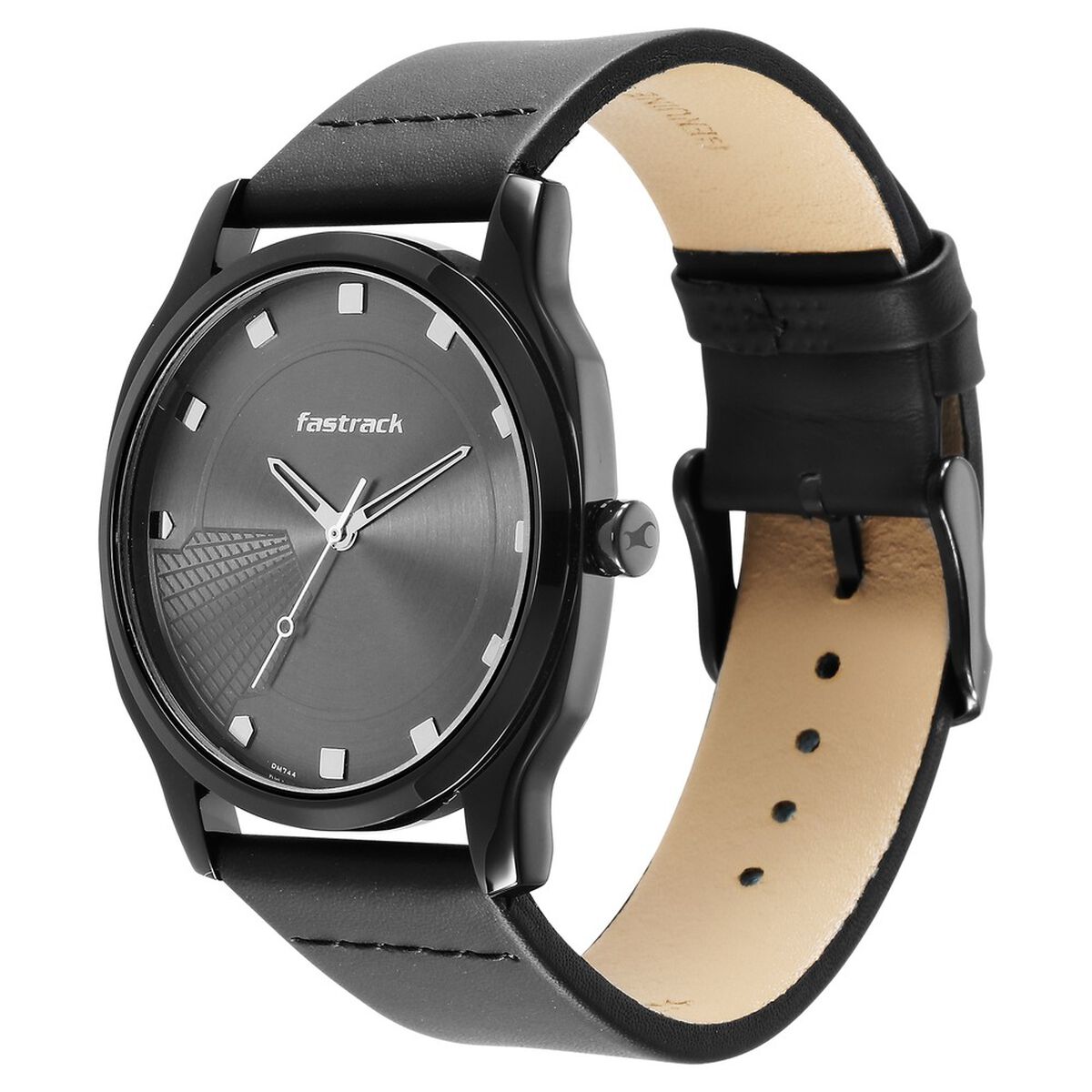 Fastrack Stunners Quartz Analog Anthracite Dial Leather Strap Watch for Guys 4