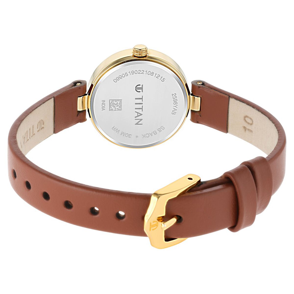Titan Lagan Silver Dial Analog Leather Strap Watch for Women 5
