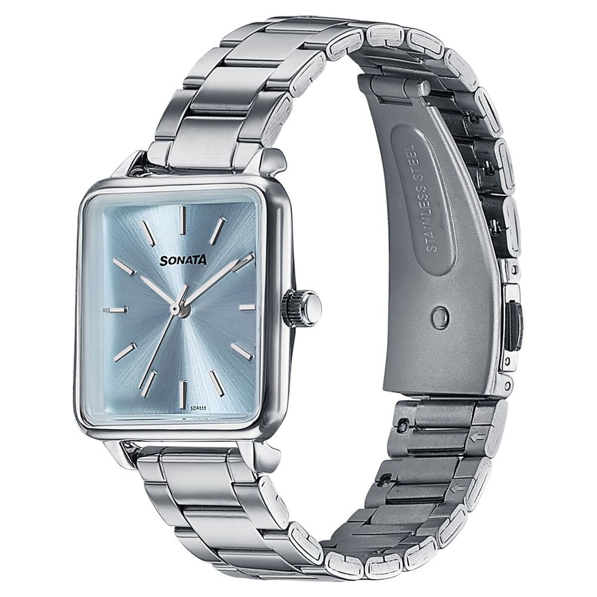 Sonata Wedding Edit Quartz Analog Blue Dial Stainless Steel Strap Watch For Women 4