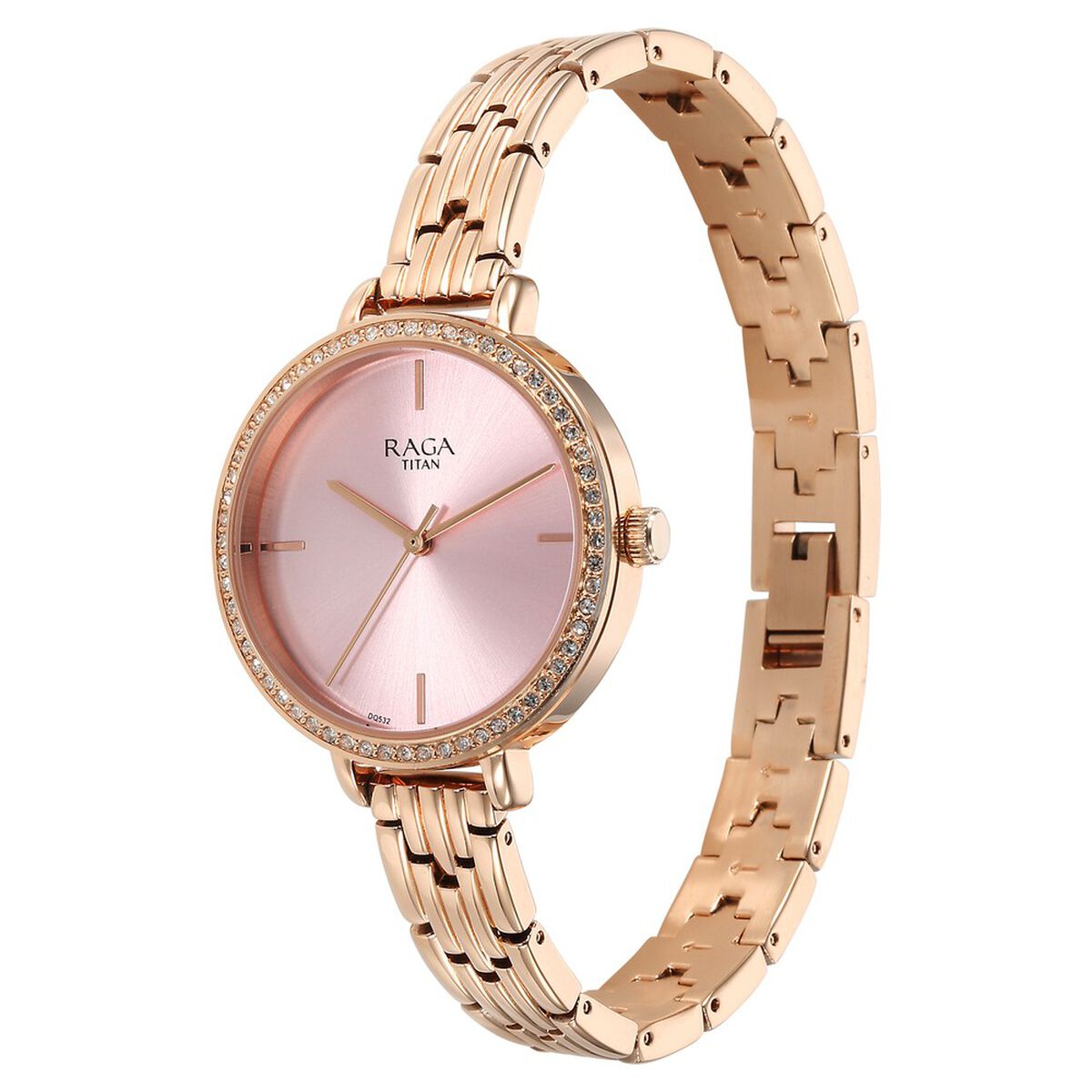 Titan Raga Showstopper Quartz Analog Pink Dial Metal Strap Watch for Women 3