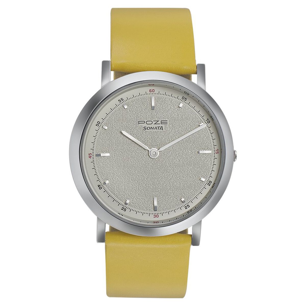 Sonata Poze Quartz Analog White Dial Leather Strap Watch for Men 2