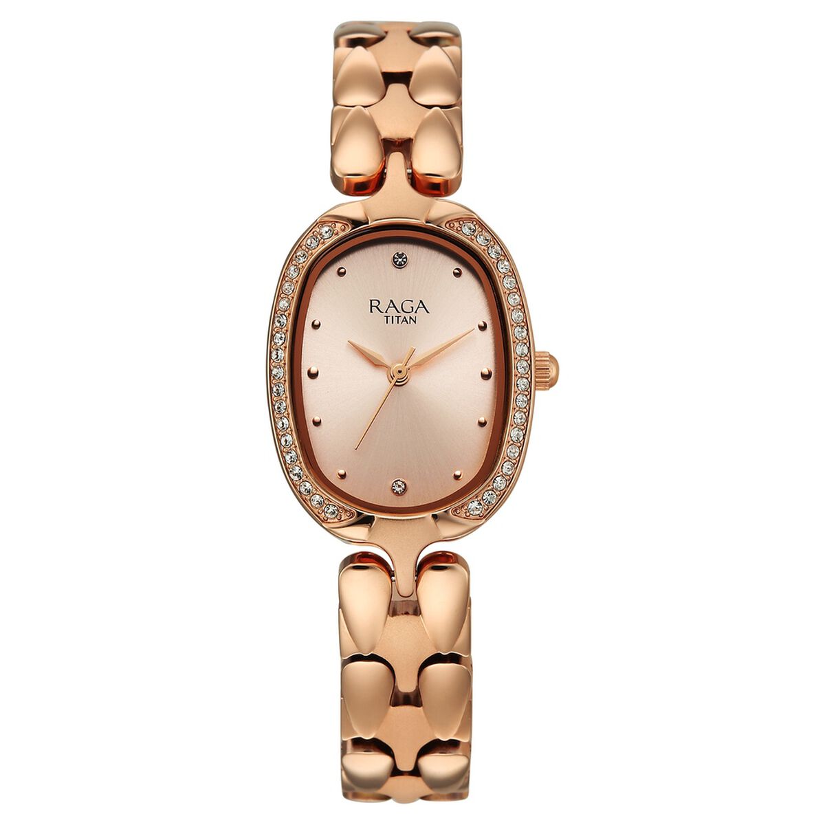 Titan Raga Showstopper Quartz Analog Rose Gold Dial Rose Gold Metal Strap Watch For Women 1