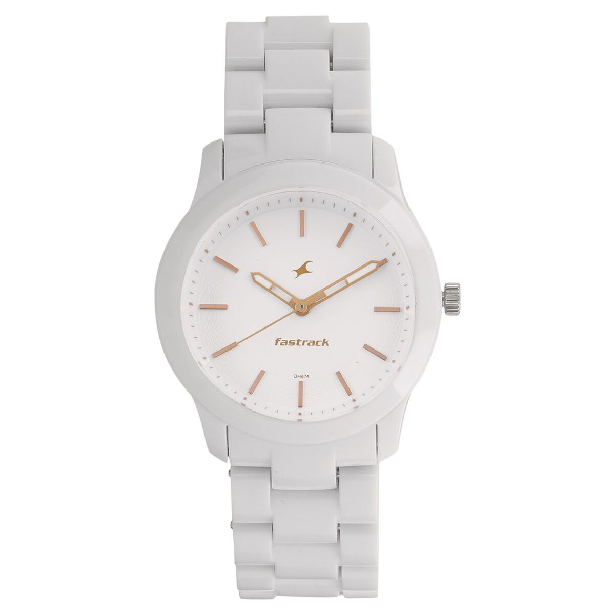 Fastrack Trendies Quartz Analog White Dial Plastic Strap Watch for Girls 1