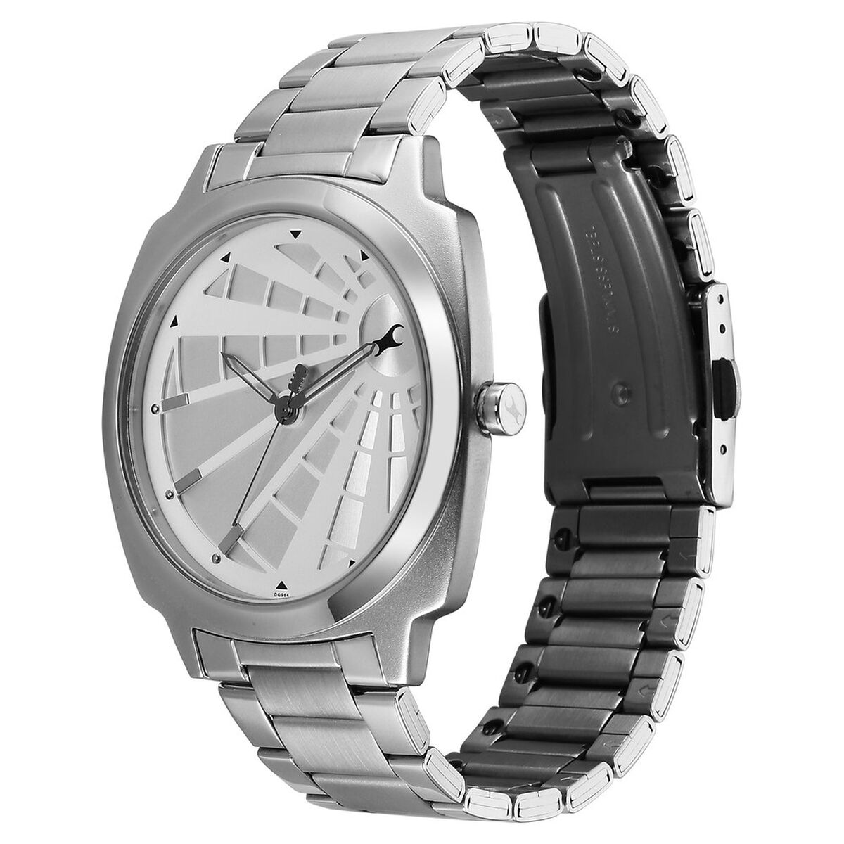 Fastrack Groove Quartz Analog Silver Dial Guys Stainless Steel Watch 5