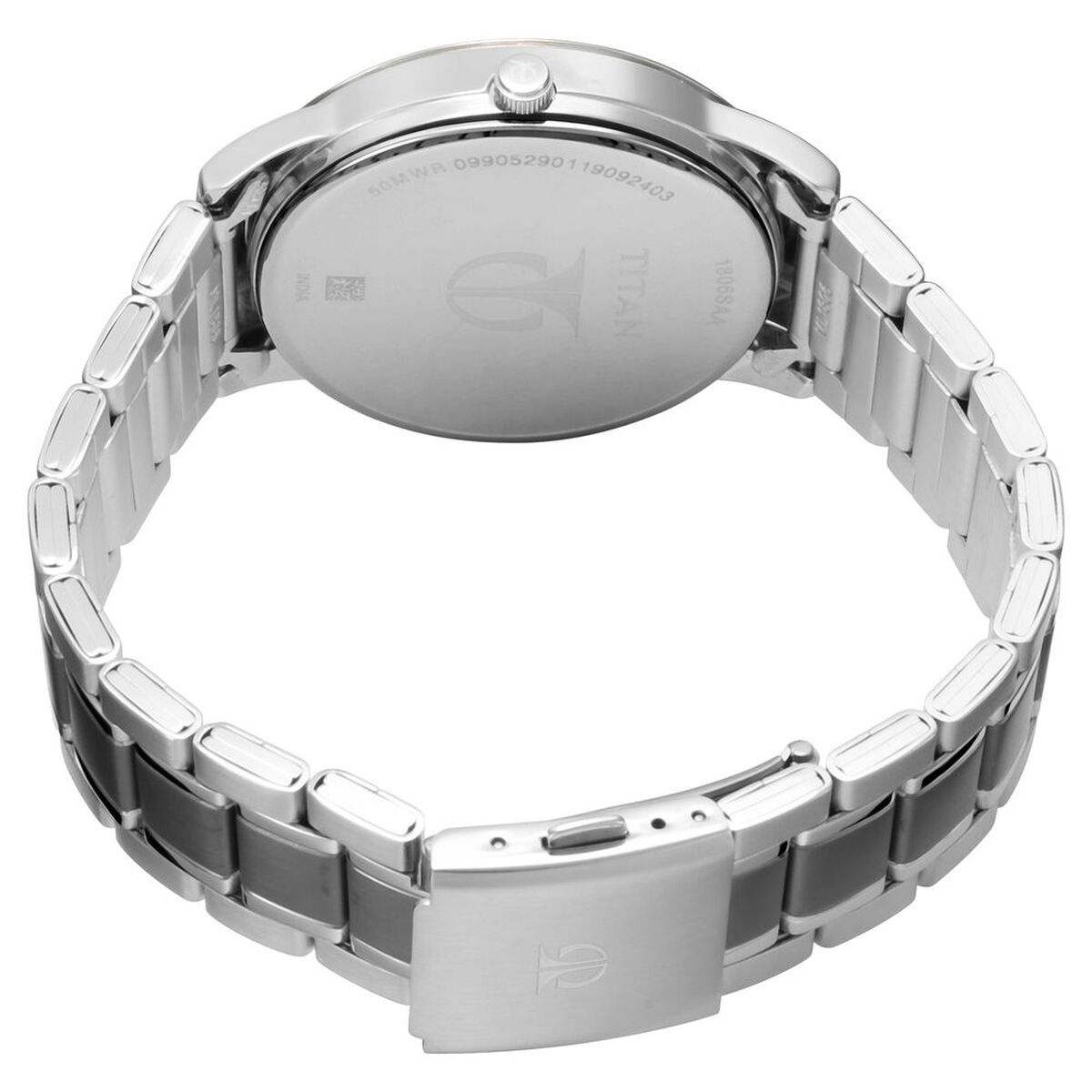 Titan Men's Timeless Style Watch: Refined Anthra Dial and Metal Strap 4
