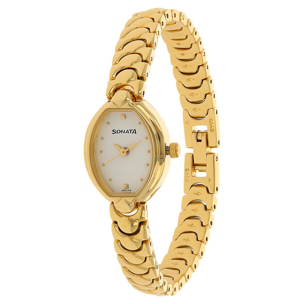 Sonata Quartz Analog White Dial Metal Strap Watch for Women 2