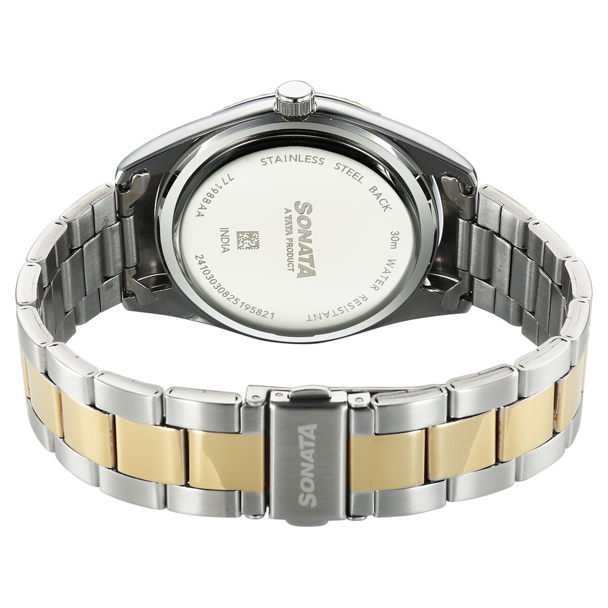 Sonata Festive Quartz Analog with Date Teal Dial Metal Strap Watch For Men 5