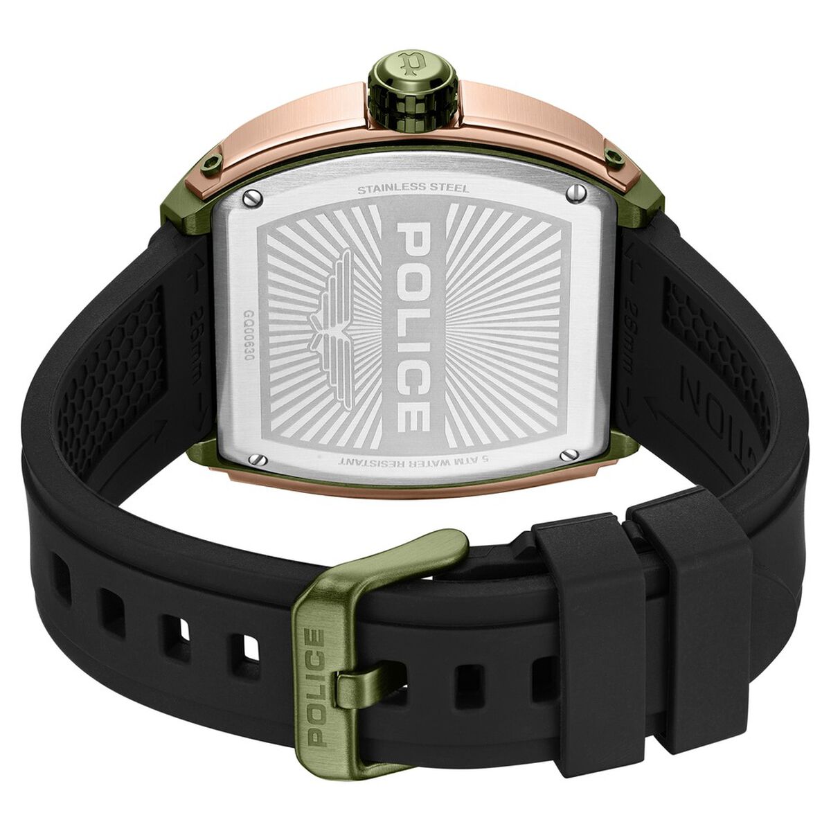 Police Quartz Multifunction Black Dial Black Colour Silicone Strap Watch For Men 3