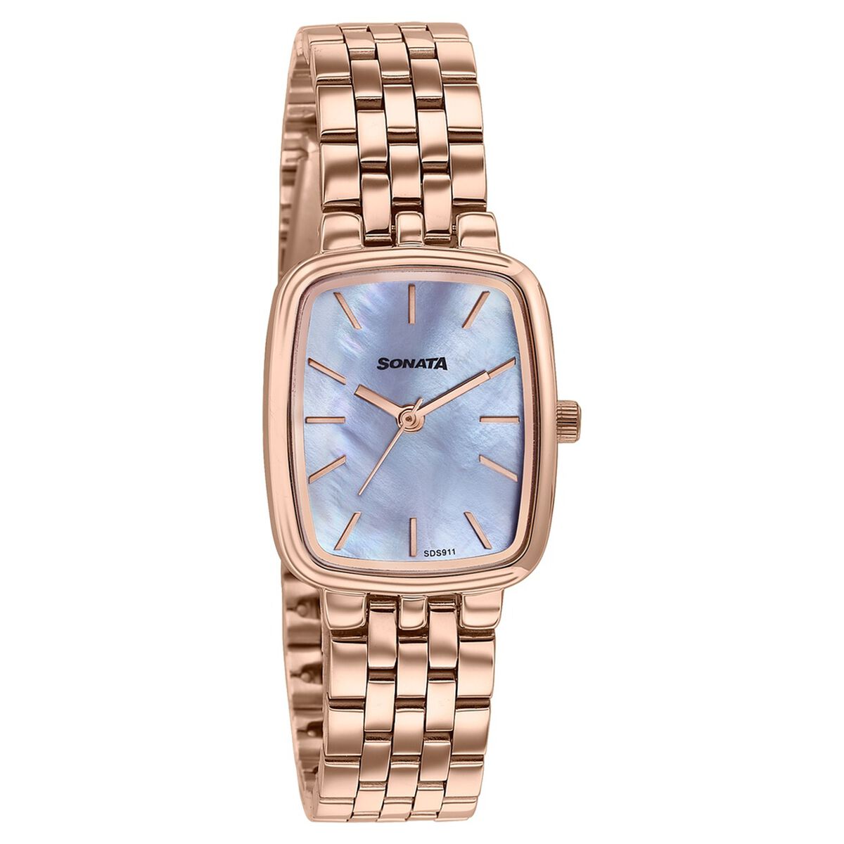 Sonata Festive Quartz Analog Mother Of Pearl Dial Rose Gold Metal Strap Watch For Women 2