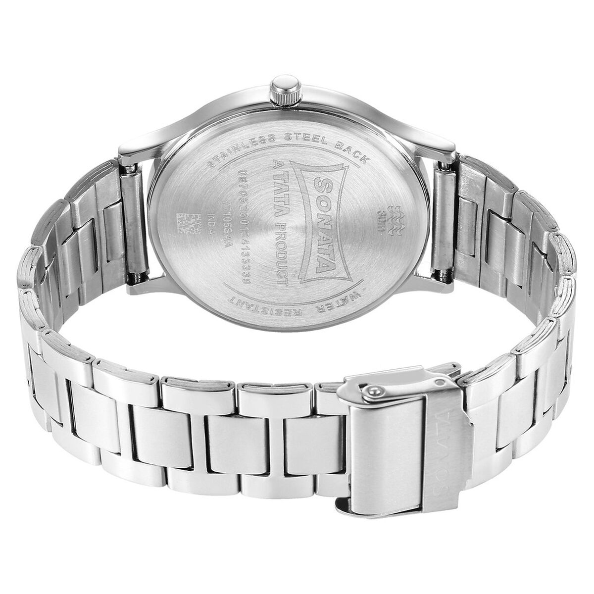 Sonata Aspire Quartz Analog White Dial Stainless Steel Strap Watch for Men 4