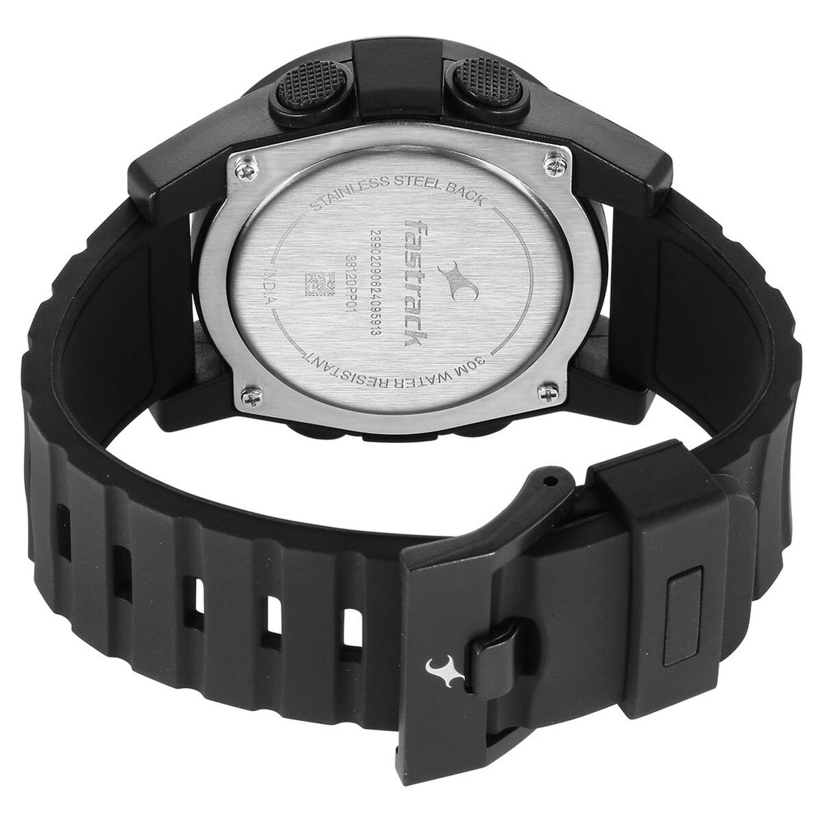 Fastrack StreetStyle Digital Black Dial Black Silicone Strap Watch For Guys 5