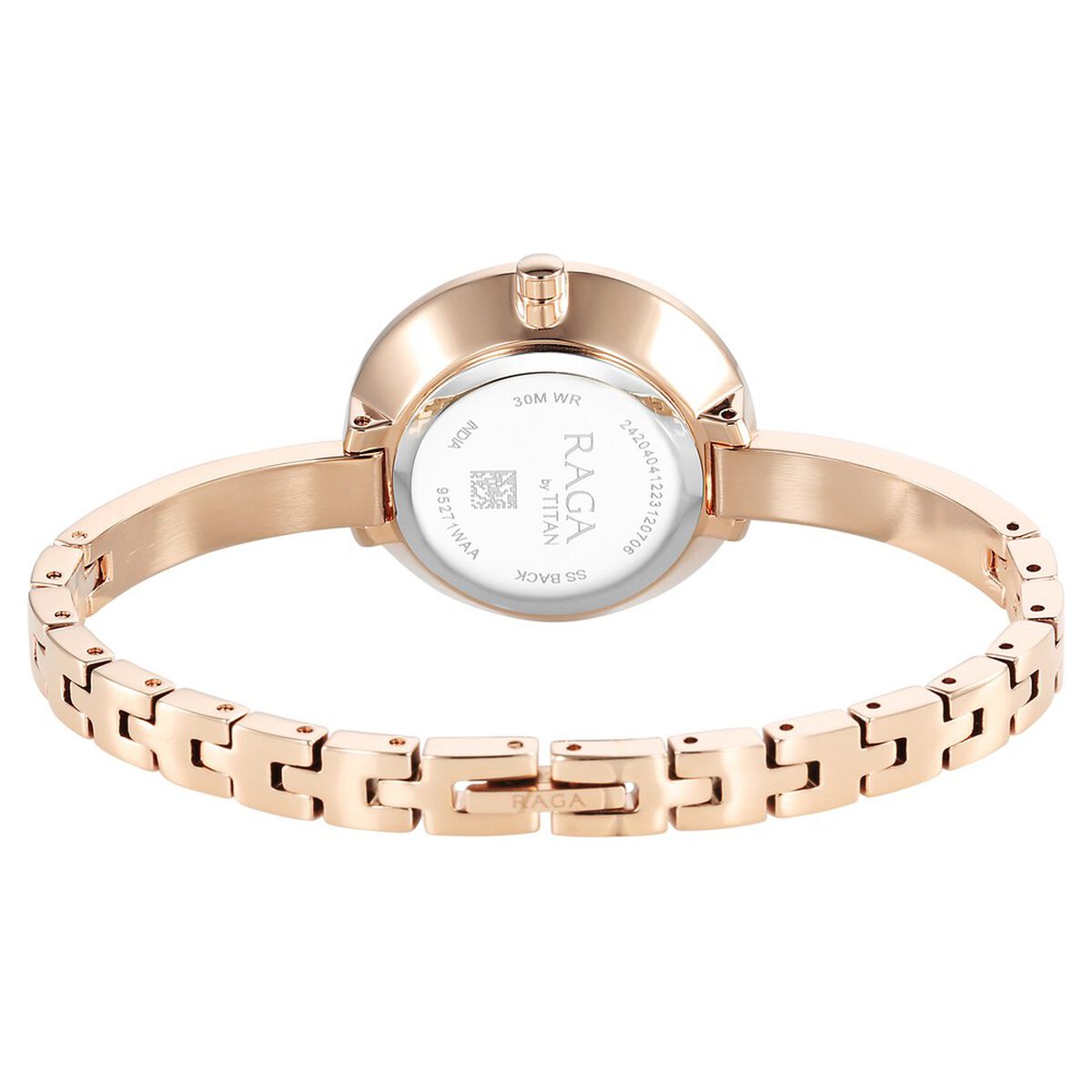 Titan Raga Showstopper Quartz Analog Silver Dial Rose Gold Metal Strap Watch For Women 5