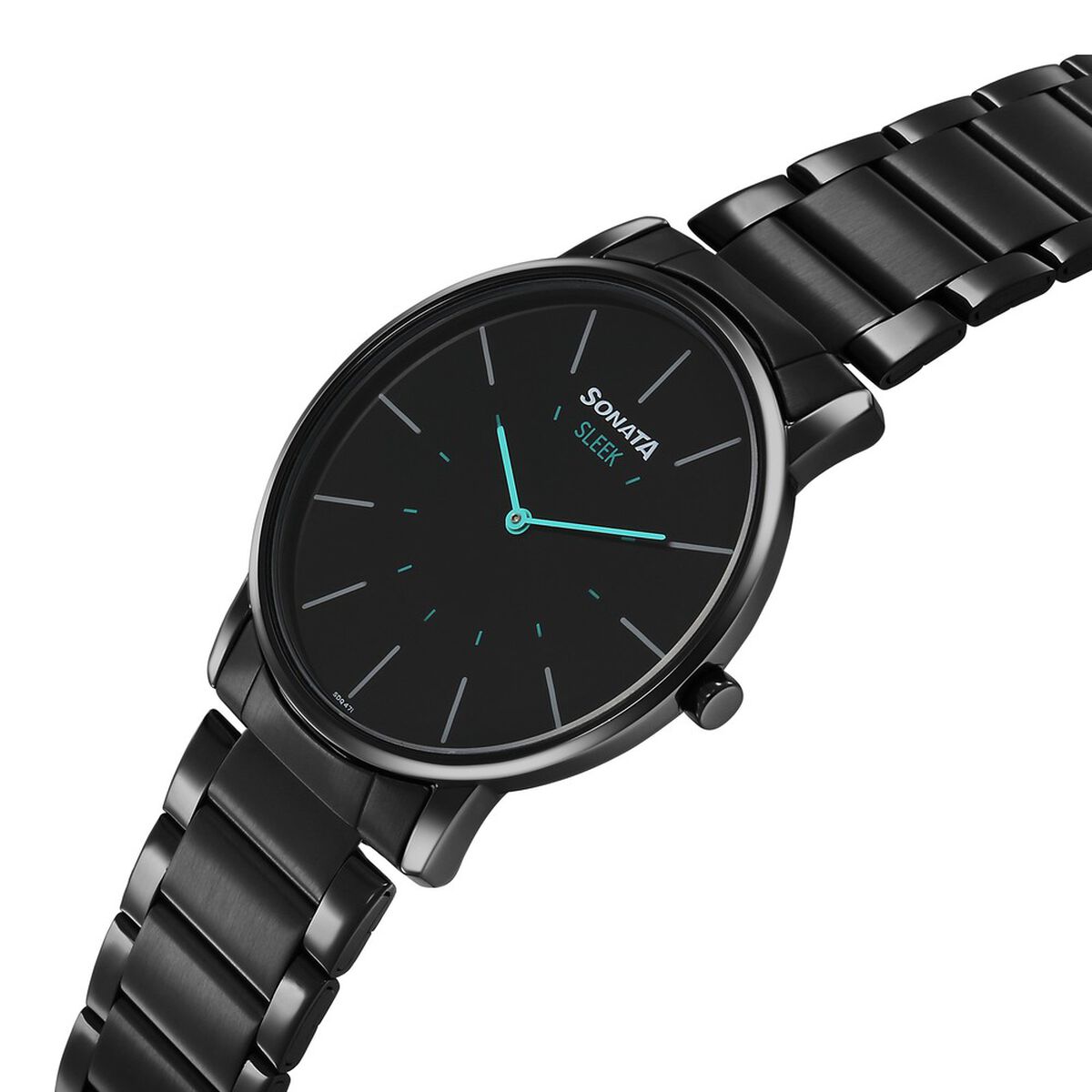 Sonata Sleek Quartz Analog Black Dial Black Stainless Steel Strap Watch For Men 2
