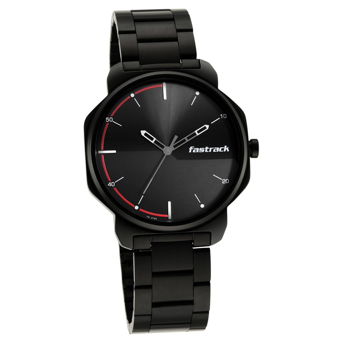 Fastrack Stunners Quartz Analog Black Dial Metal Strap Watch for Guys 2