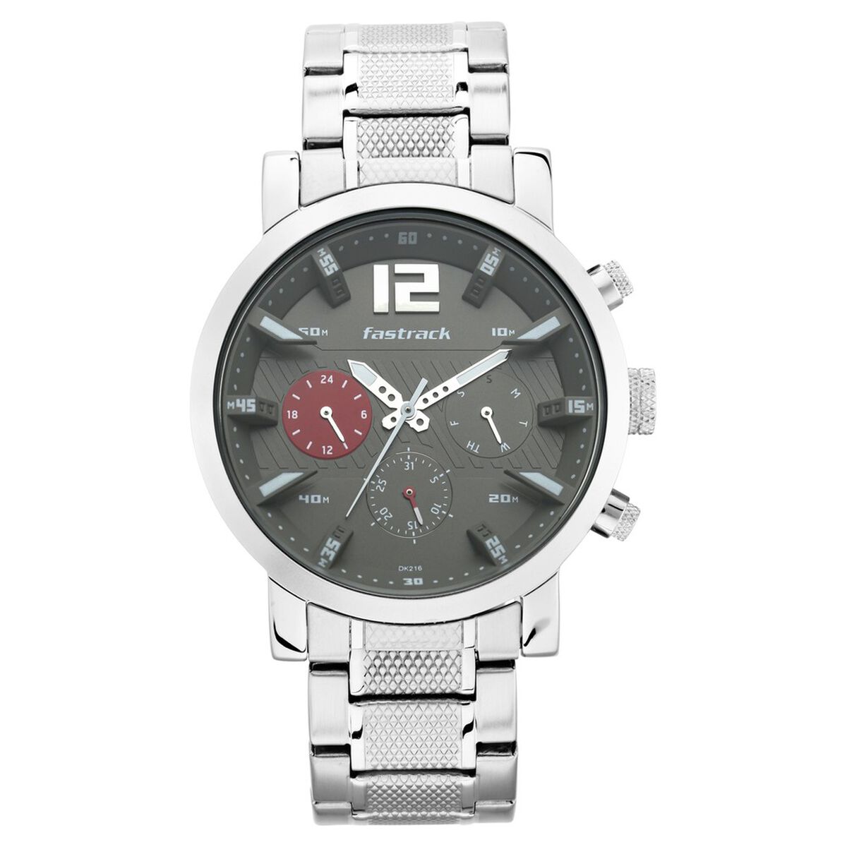 Fastrack Fastfit Quartz Multifunction Grey Dial Stainless Steel Strap Watch for Guys 3
