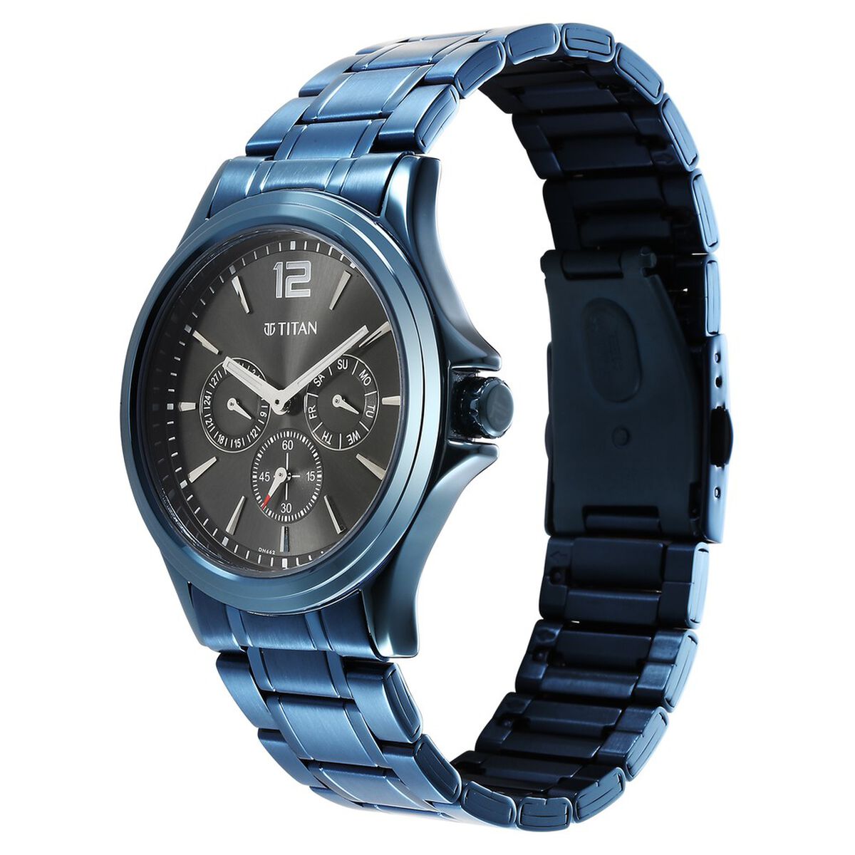 Titan Neo Splash Anthracite Dial Quartz Multifunction Stainless Steel Strap Watch for Men 4