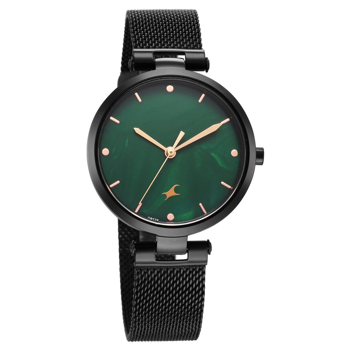 Fastrack Stunners X Quartz Analog Green Mother Of Pearl Dial Stainless Steel Strap Watch For Girls 2