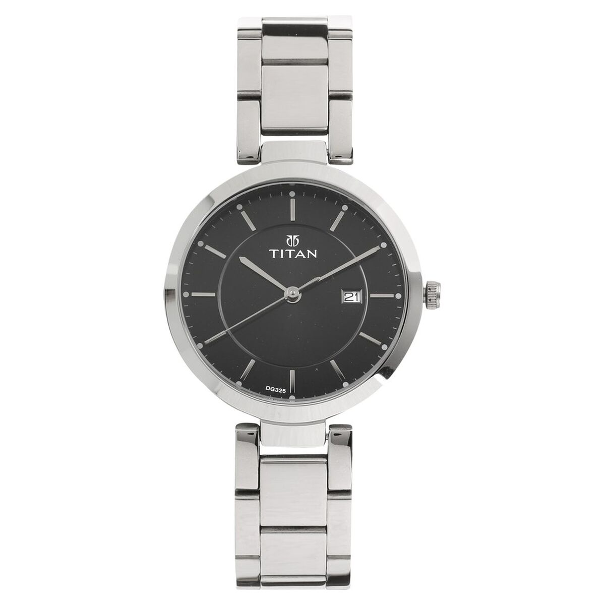 Titan Workwear Black Dial Analog with Day and Date Stainless Steel Strap watch for Women 1