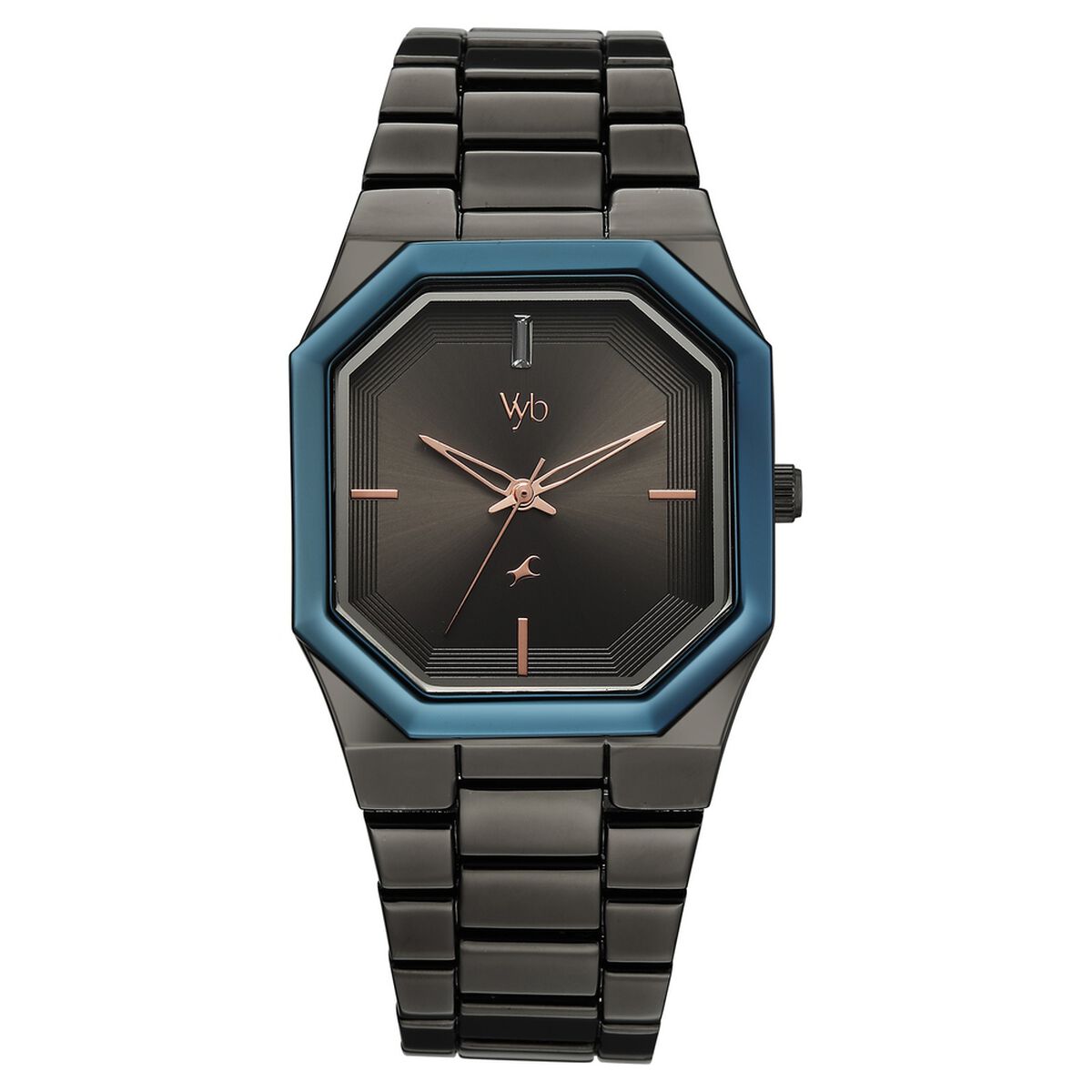 Vyb Pioneer By Fastrack Quartz Analog Grey Dial Grey Metal Strap Watch For Guys 1