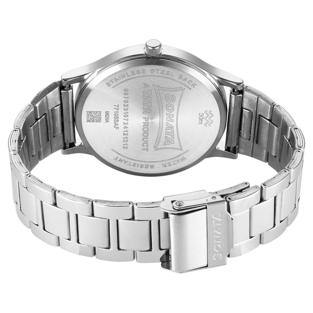 Sonata Aspire Quartz Analog Blue Dial Stainless Steel Strap Watch For Men 4