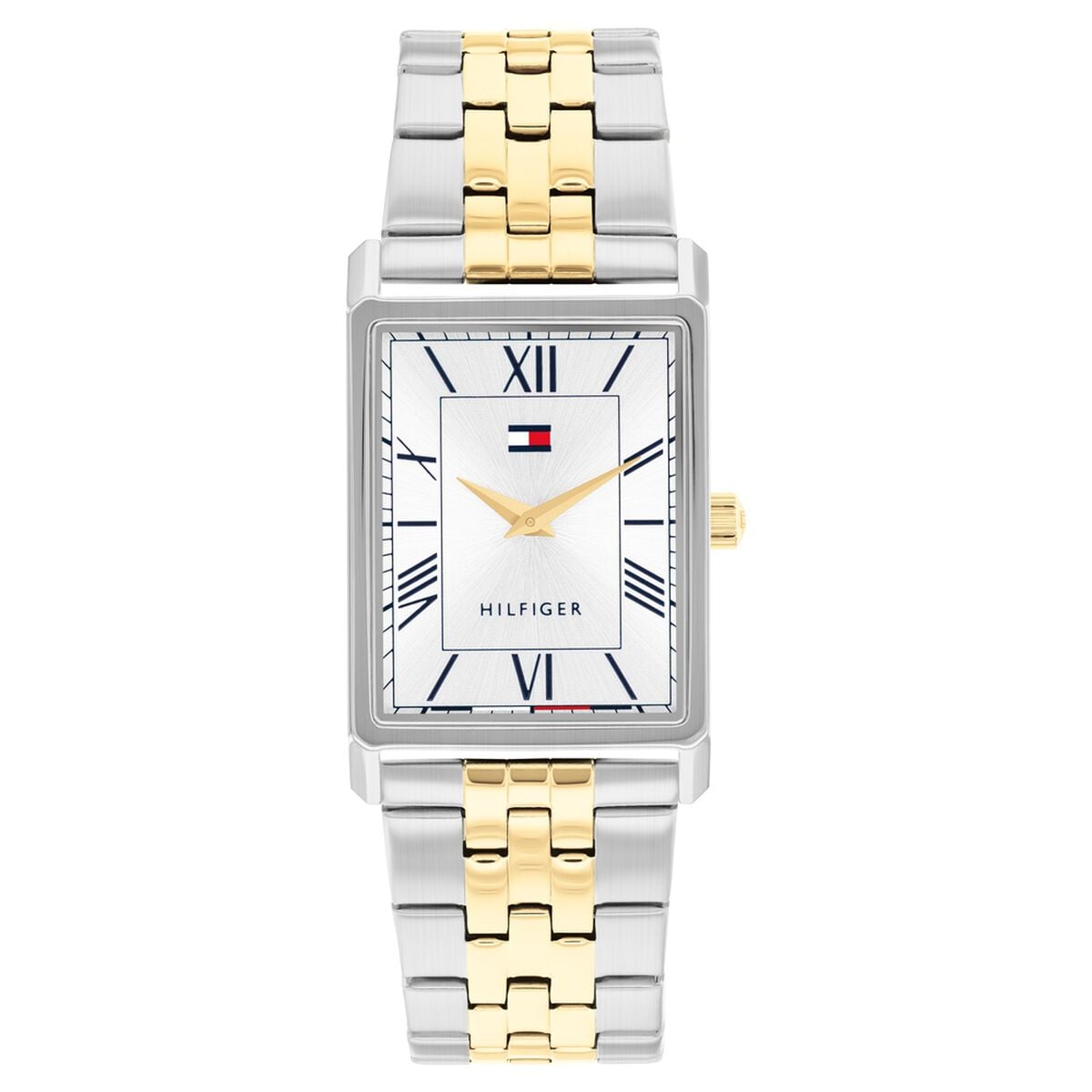 Tommy Hilfiger Quartz Analog Silver Dial Two Toned Stainless Steel Strap Watch For Men 1