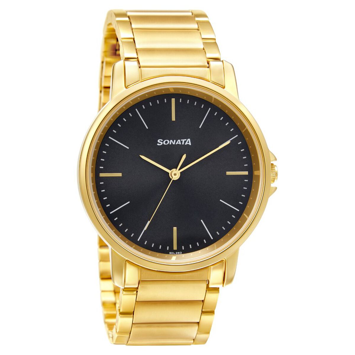 Sonata Quartz Analog Grey Dial Stainless Steel Strap Watch for Men 1