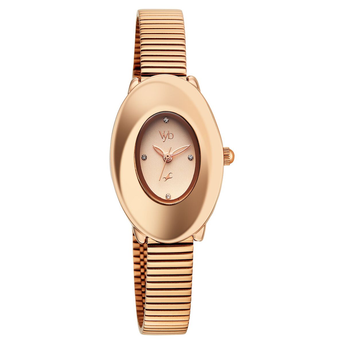 Vyb Runway By Fastrack Quartz Analog Rose Gold Dial Rose Gold Stainless Steel Strap Watch For Girls 2
