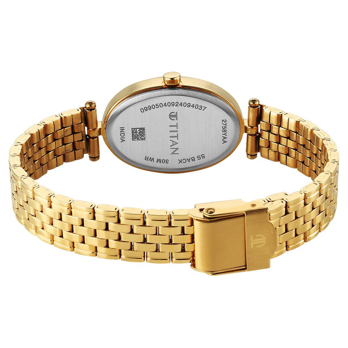 Titan Karishma Quartz Analog Silver Dial Golden Stainless Steel Strap Watch For Women 5