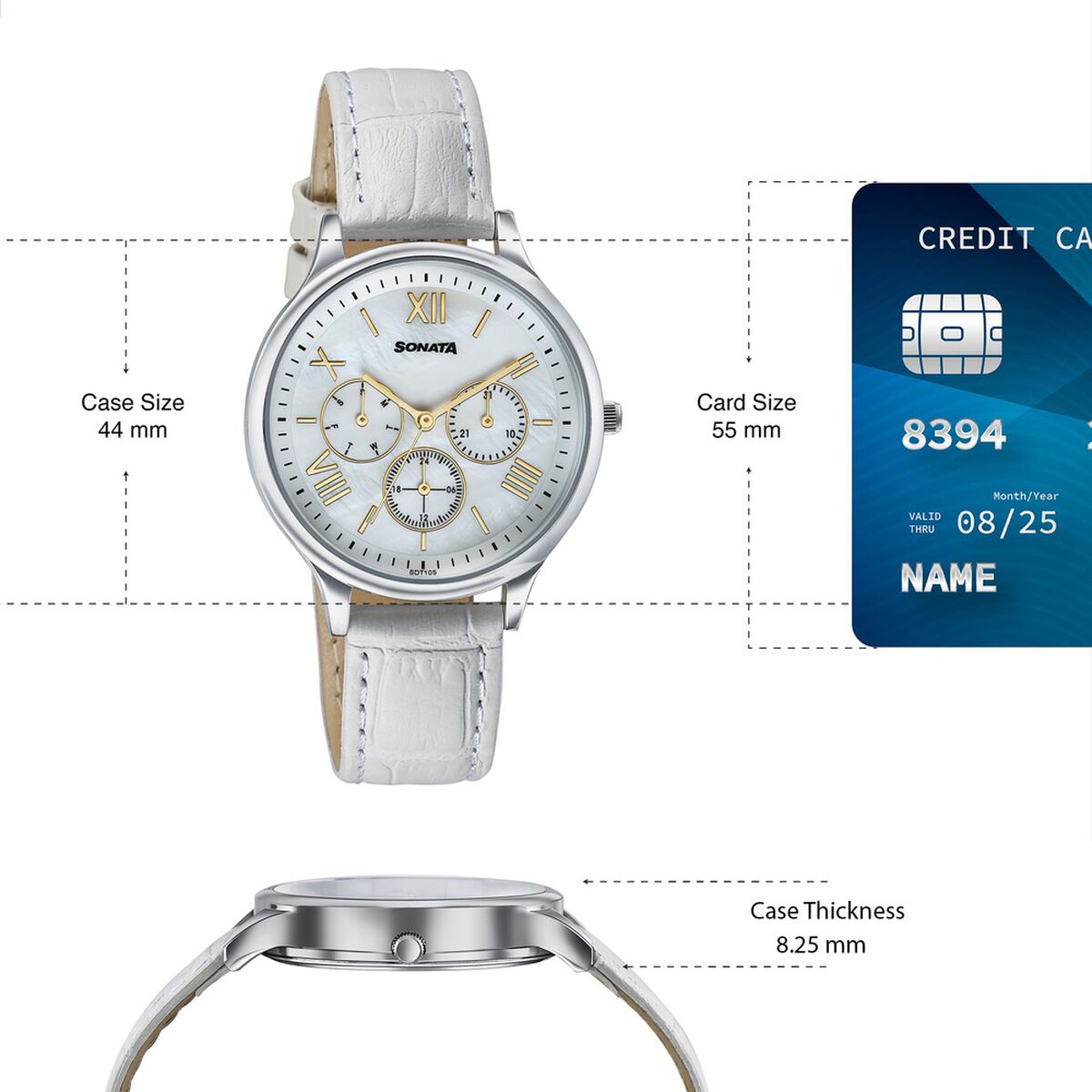 Sonata Women's Work Wear leather Watch - Premium Multifunction design for everyday style 4