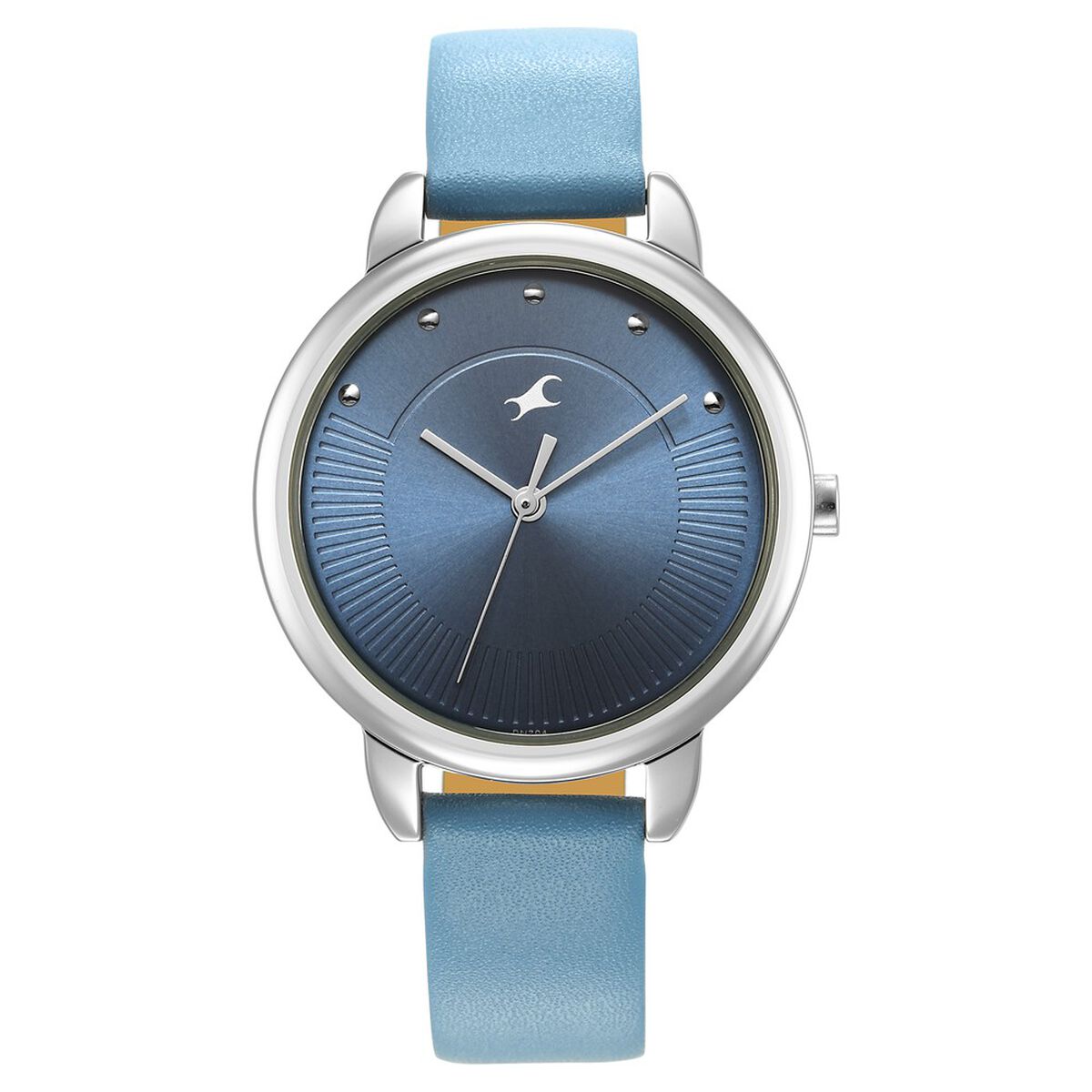 Fastrack Stunners Quartz Analog Blue Dial Leather Strap Watch for Girls 2