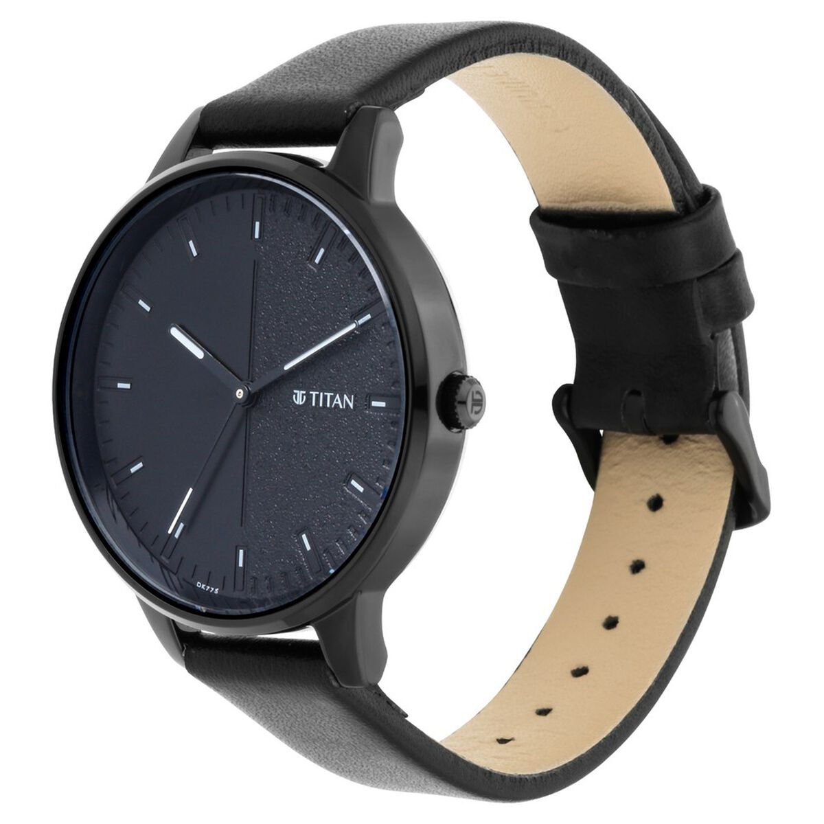 Titan Women's Precision Simplicity Watch: Black Gradient Dial with Leather Strap 3
