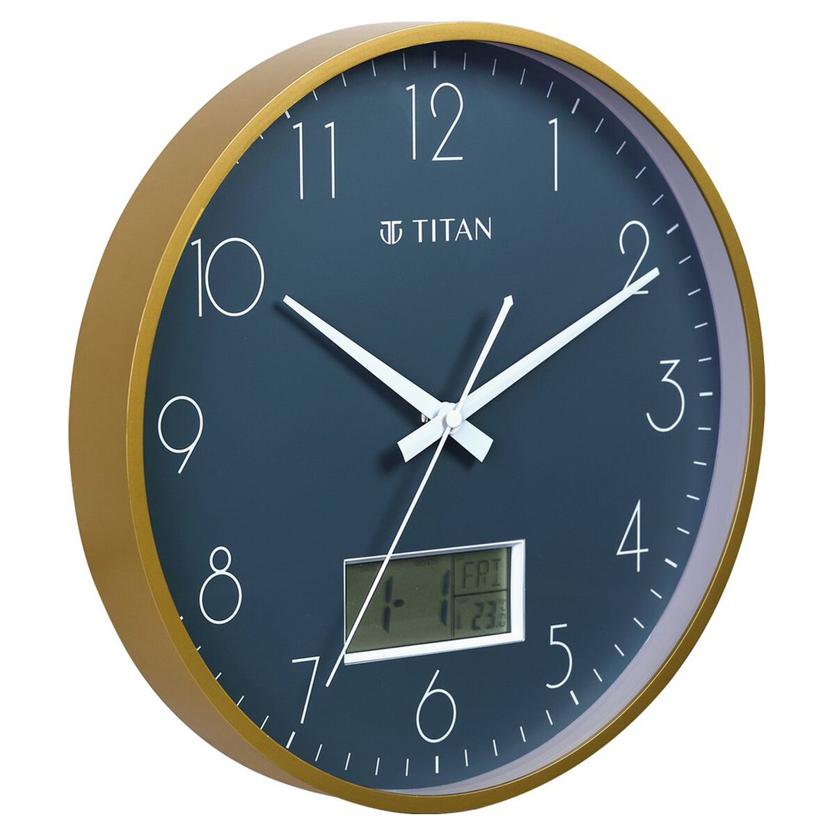 Titan Contemporary Ana-Digi Wall Clock with Thermometer 2