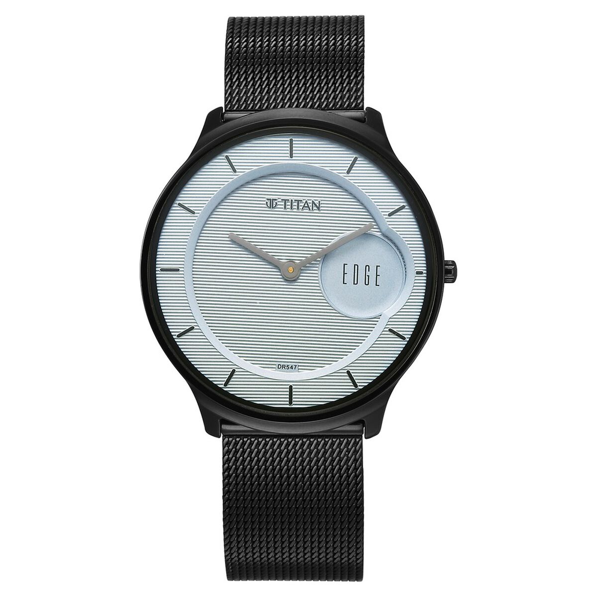 Titan Edge Murals Quartz Analog Grey Dial Stainless Steel Strap Watch For Men 1