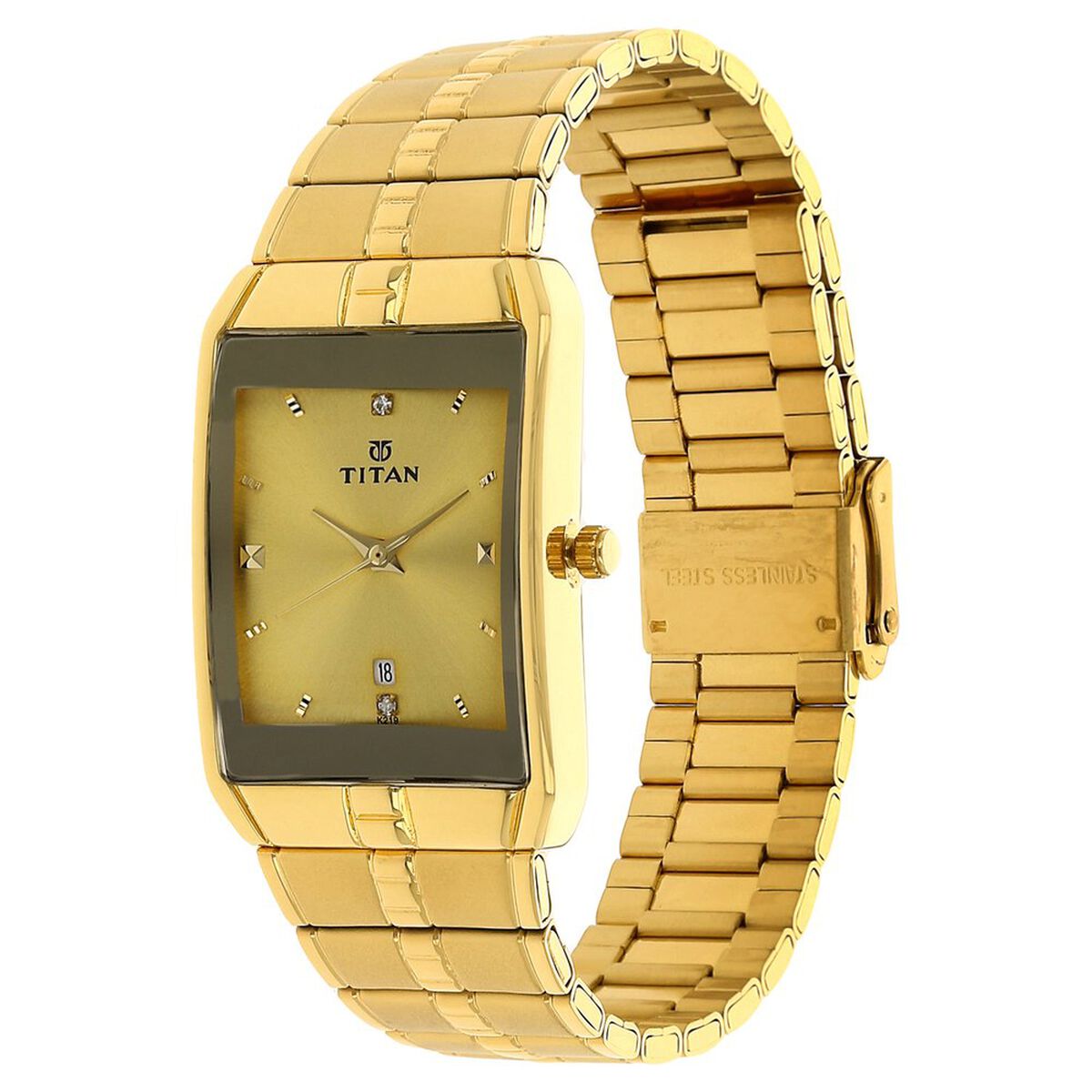 Titan Golden Dial Analog with DateMetal Strap watch for Men 2